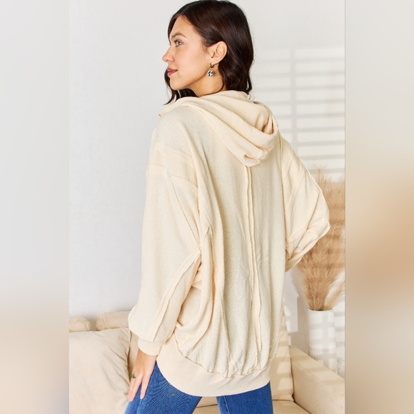 POL Zip Up High-Low Hem Hoodie New LAUNCH!! - Picture 2 of 4